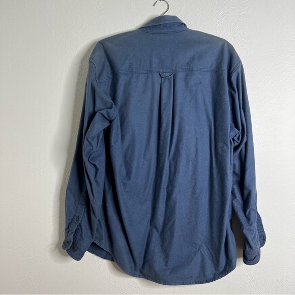 Woolrich Men's Blue Long Sleeve Button-Down Cotton Shirt Size Large - Picture 4 of 12